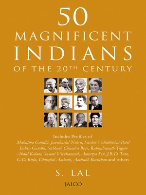 cover image of 50 Magnificent Indians of the 20th Century
